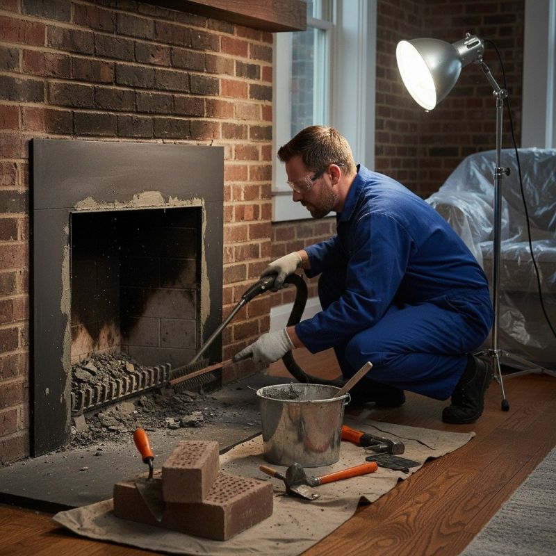 Brick Fireplace Installation